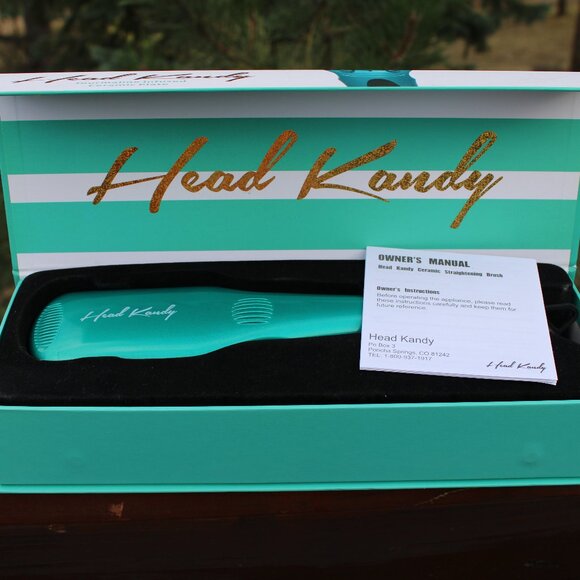 🎉HP🎉NIB Head Kandy Brush Straightener Revolution Professional in Teal - Picture 5 of 5